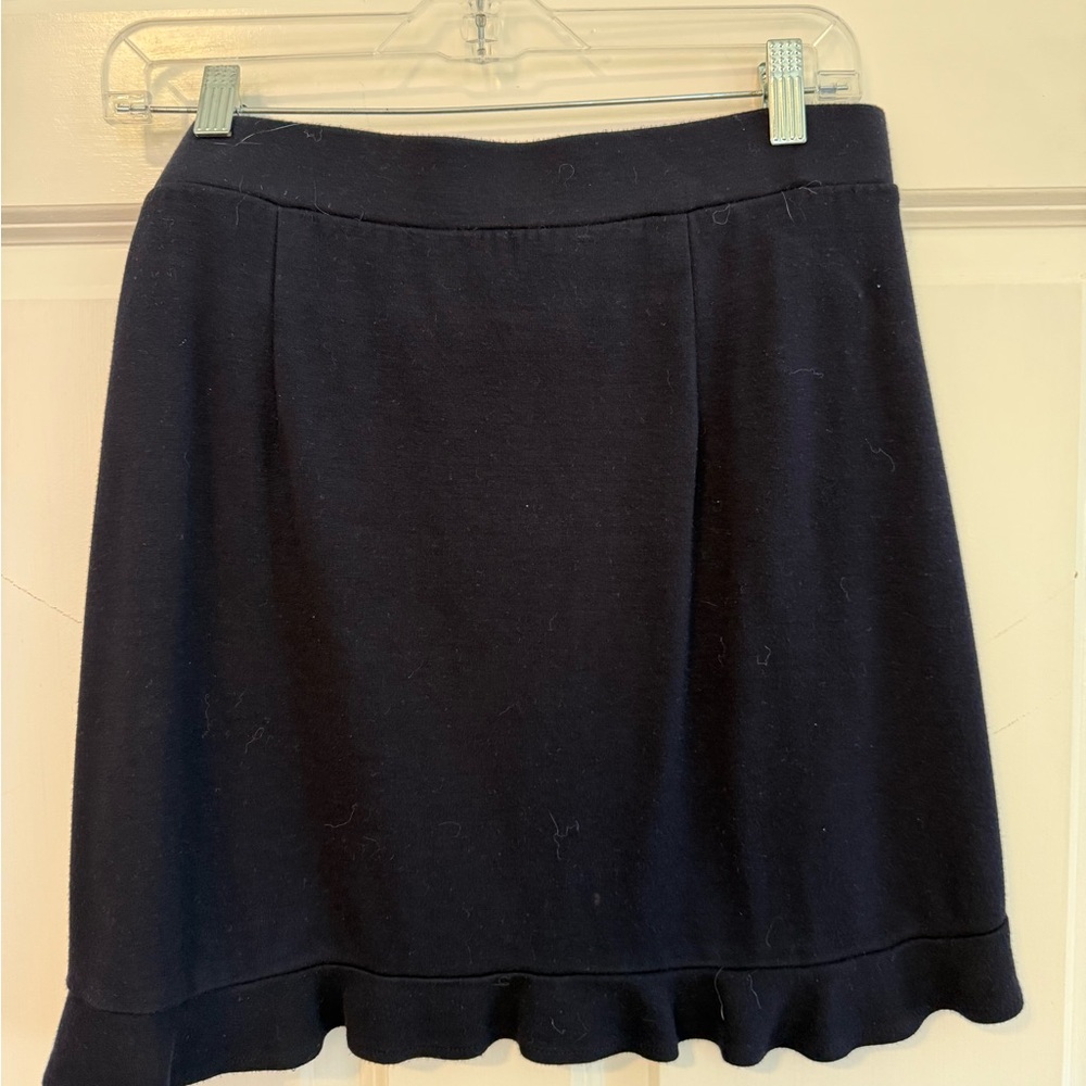 LOFT Black Knee-Length A-Line Skirt